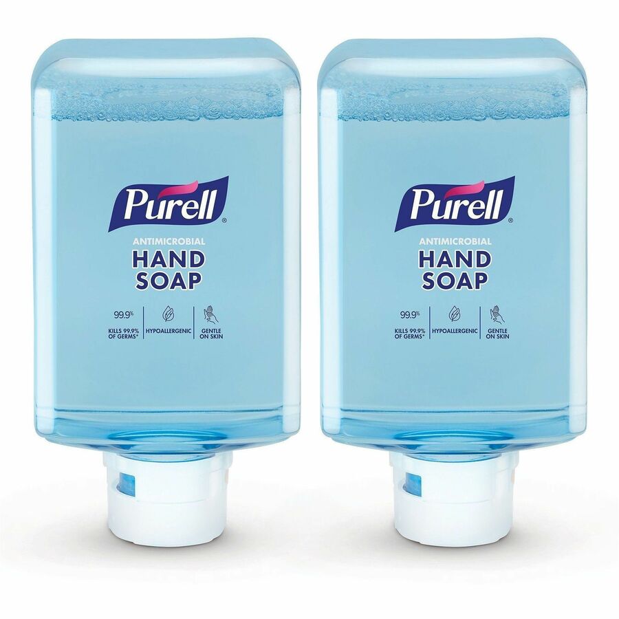 PURELL®, ES10 Antimicrobial Foaming Hand Soap - 1.27 quart - Touchless Dispenser - Kill Germs, Dirt Remover, Soil Remover - Hand - Moisturizing - Clear - Dye-free, Phthalate-free, Paraben-free, Triclosan-free, Bio-based, Scented - 2 / Carton