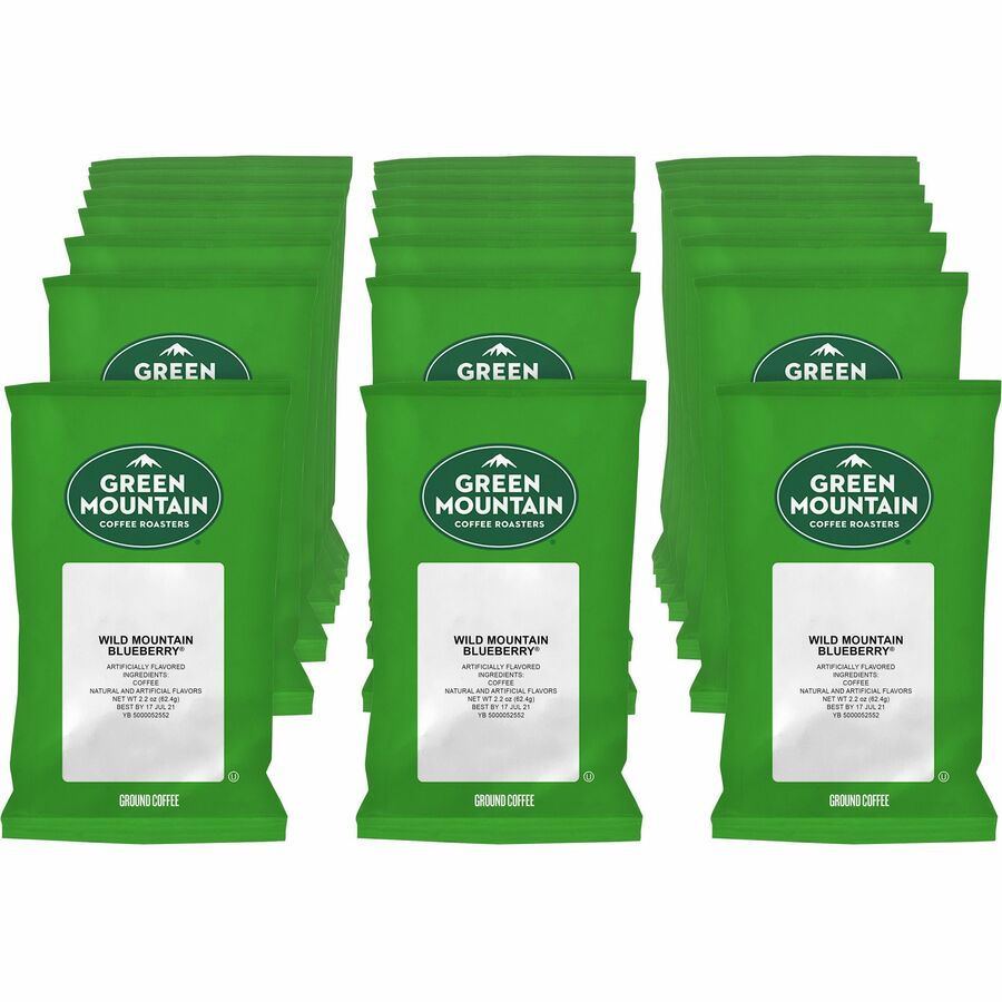 Green Mountain Coffee Roasters®, Wild Mountain Blueberry Coffee - Light - 2.2 oz - Wild Mountain Blueberry - Kosher - 50 / Carton