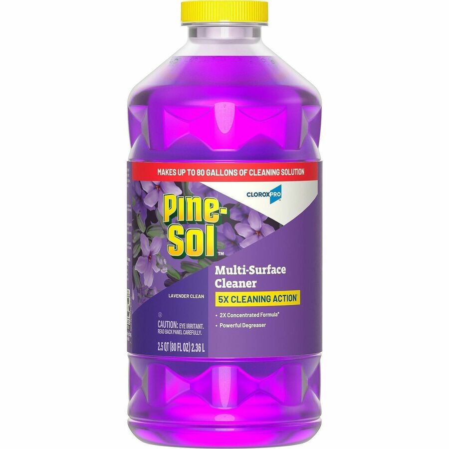 CloroxPro Pine-Sol®, Multi-Surface Cleaner - For Multi Surface - Concentrate - Liquid - 80 fl oz (2.5 quart) - Lavender Scent - Deodorize, Disinfectant, Dilutable - Purple - 1 Each