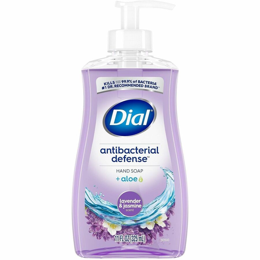 Dial Antibacterial Defense Liquid Hand Soap - Fresh Scent - 11 fl oz - Pump Dispenser - Bacteria Remover - Hand, Skin - Antibacterial - Lavender - Cruelty-free, Paraben-free, Phthalate-free, Silicone-free, Sulfate-free, Scented - 1 Each
