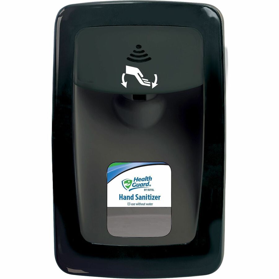Health Guard DesignerSeries NoTouch M-Fit Dispenser - Automatic - 1.27 quart Capacity - Support 4 x C Battery - Touch-free, Refillable, Low Battery Indicator, Site Window - Black - 1 Each