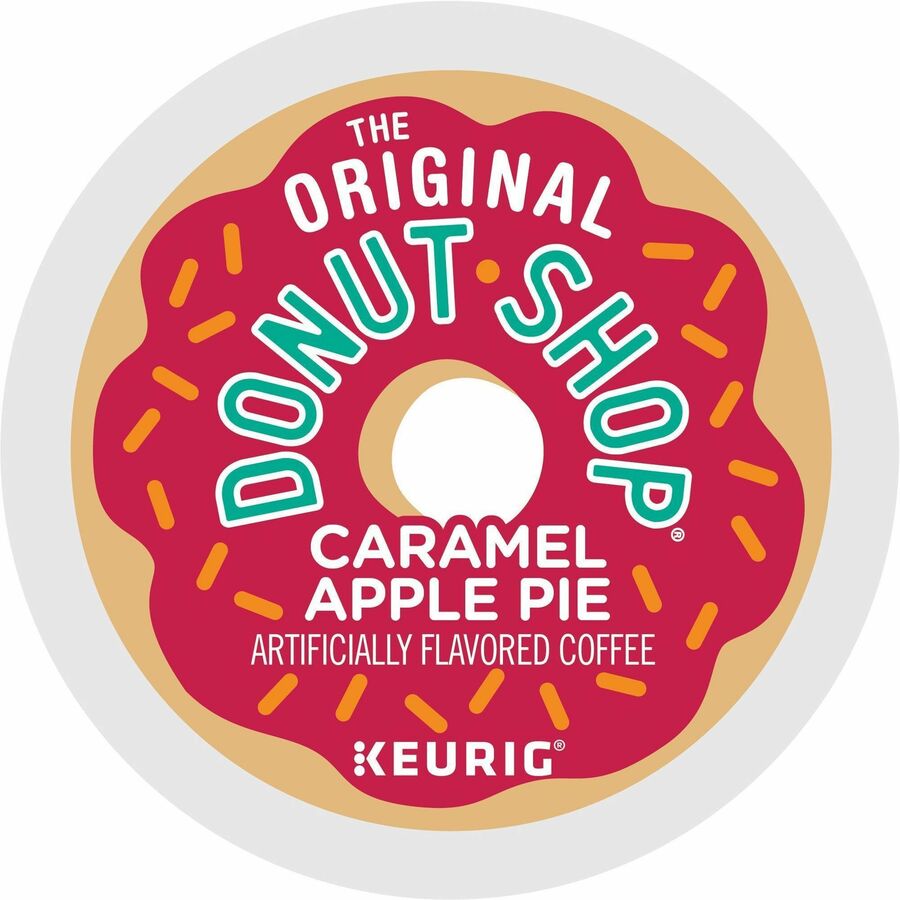 The Original Donut Shop®, K-Cup Caramel Apple Pie Coffee - Compatible with Keurig Brewer - Light - Per Box - 24 K-Cup - K-Cup - Caramel Apple Pie - Kosher - 4 / Carton