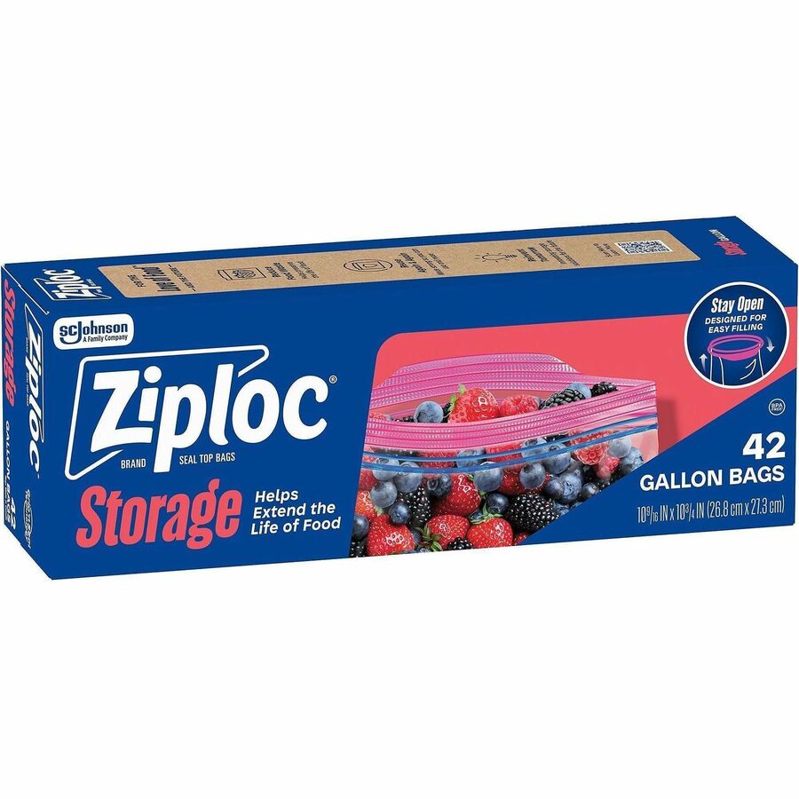 Ziploc®, Stand-Up Storage Bags - Storage, Kitchen - 42/Box - 9 / Carton