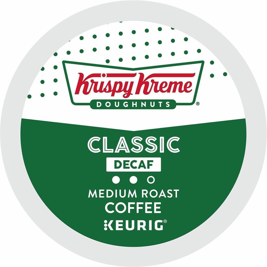 Krispy Kreme Doughnuts®, K-Cup, Pod Classic Decaf Coffee - Compatible with Keurig Brewer - Medium - 24 K-Cup - K-Cup, Pod - Classic - Decaffeinated - 4 / Carton