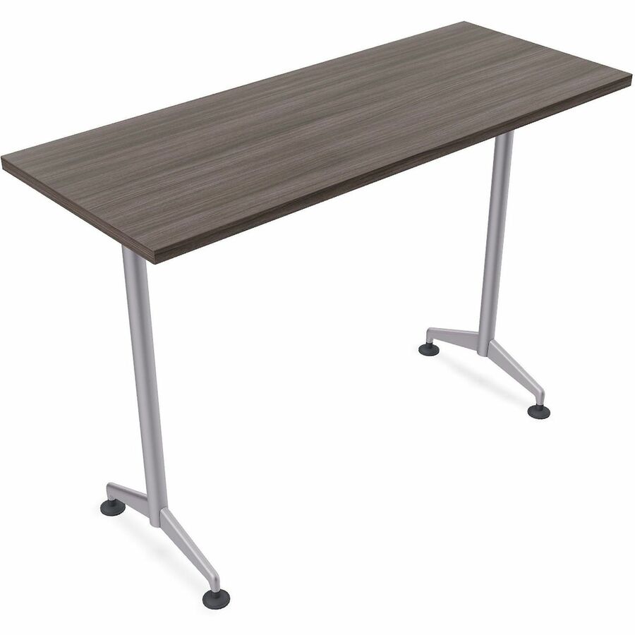 Special-T ZIA Series Training Tables Collection - Rectangle Top - Powder Coated T-shaped Base x 24" Table Top Width x 48" Table Top Depth - 42" Height - Training - Assembly Required - Gray Driftwood - High Pressure Laminate (HPL) - Cast Aluminum, Steel...