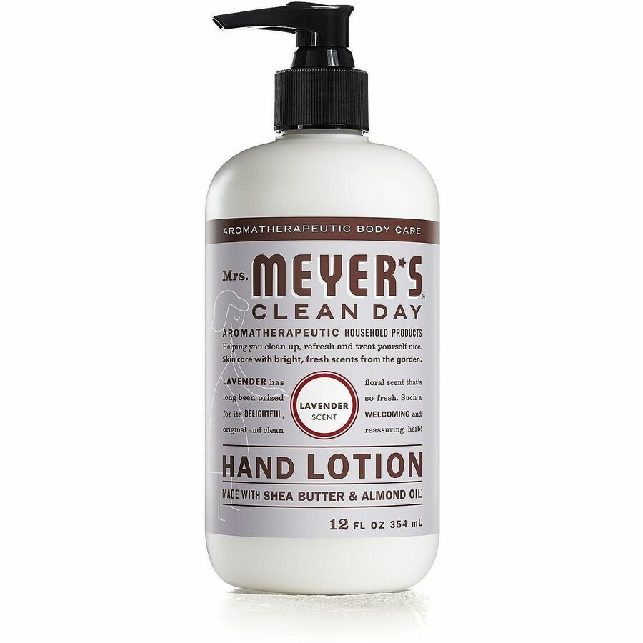 Mrs. Meyer's Clean Day Lavender Lotion - Lotion - 12 fl oz - Lavender - For Dry Skin - Applicable on Body - Cruelty-free, Non-greasy, Paraben-free, Moisturising - 6 / Carton