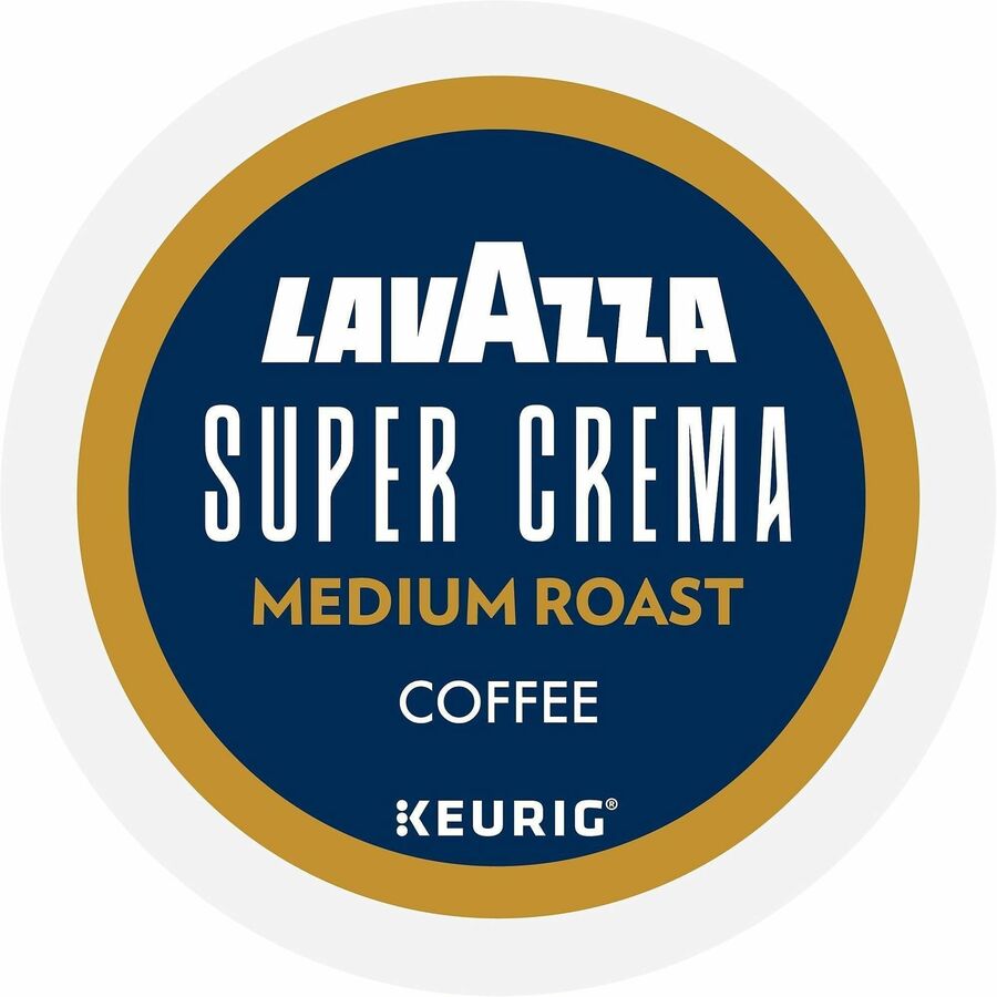 Lavazza K-Cup, Pod, Ground Super Crema K-Cup Coffee Pods - Compatible with Keurig Brewer - Medium - 0.4 oz - K-Cup, Pod, Ground - Super Crema - Kosher - 22 / Box