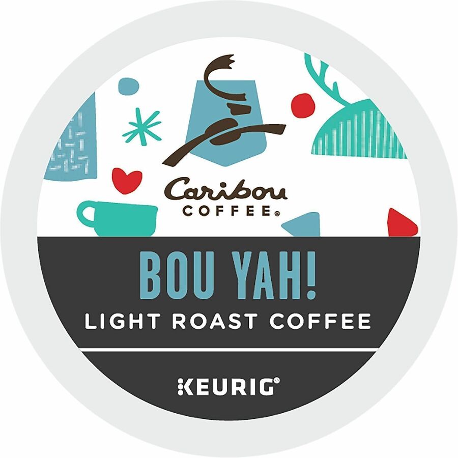 Caribou Coffee®, K-Cup, Pod 'Bou Yah! Blend K-Cup Pods - Compatible with Keurig Brewer - Light - K-Cup, Pod - Citrus, Sweet, Arabica - Kosher - 22 / Box