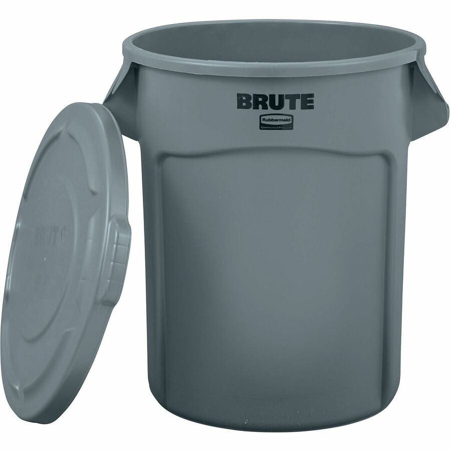Rubbermaid Commercial Brute Vented Container - 32 gal Capacity - Round - For Commercial - Vented, Heavy Duty, Reinforced, Tear Resistant, Damage Resistant, Contoured Base Handle, Durable, UV Resistant, Warp Resistant, Fade Resistant, Crack Resistant, ....
