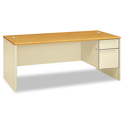 HON38293RCL DESK,SGLPED,72",HARVEST