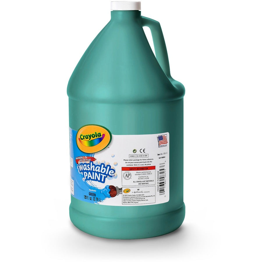 Crayola Washable Paint - 1 Color(s) - Green - 1 gal - Washable - 1 Each