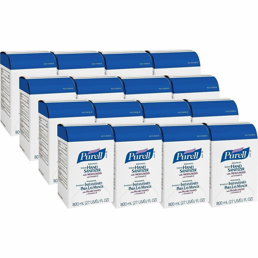 PURELL®, Hand Sanitizer Gel Refill - 27.05 fl oz - Kill Germs - Hand - Moisturizing - Clear - 12 / Carton