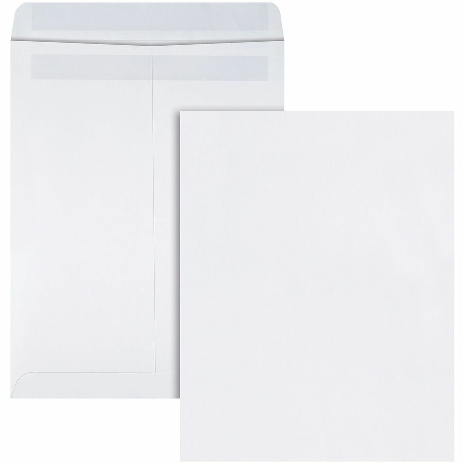 Quality Park 9-1/2 x 12-1/2 Catalog Mailing Envelopes with Redi-Seal®, Self-Seal Closure - Catalog - #12 1/2 - 9 1/2" Width x 12 1/2" Length - 28 lb - Self-sealing - White - Wove - 100 / Box