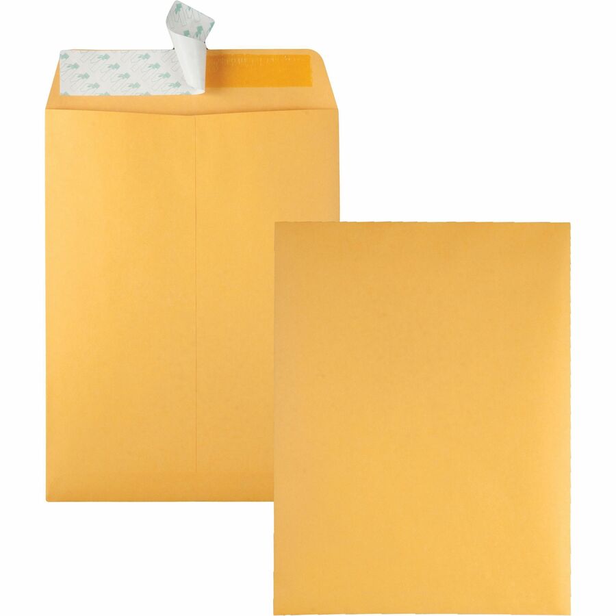 Quality Park 9 x 12 Catalog Envelopes with Redi-Strip®, Closure - Catalog - #10 1/2 - 9" Width x 12" Length - 28 lb - Self-sealing - Kraft - Kraft - 100 / Box