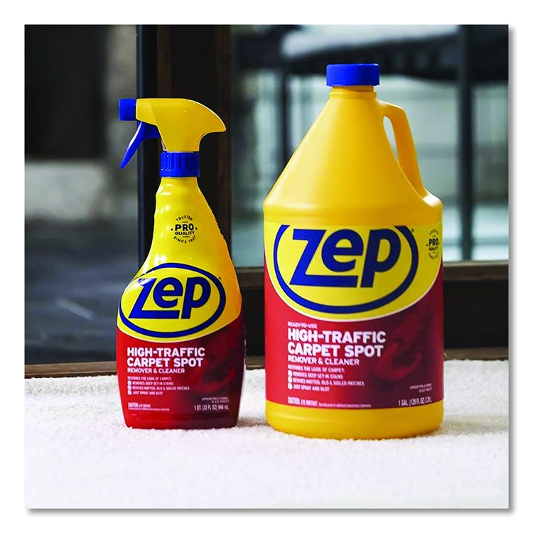 High Traffic Carpet Cleaner, Fresh Scent, 32 oz Spray Bottle, 12/Carton