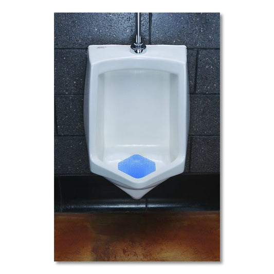 Wave 3D Urinal Deodorizer, Cotton Blossom Scent, Blue, 10/Box, 6 Boxes/Carton