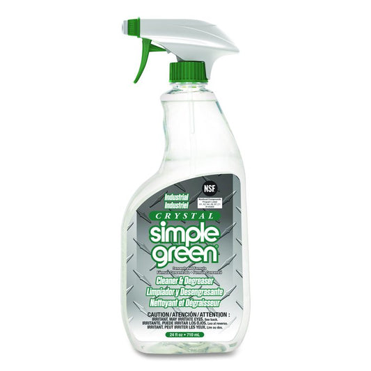 Crystal Industrial Cleaner/Degreaser, 24 oz Spray Bottle, 12/Carton