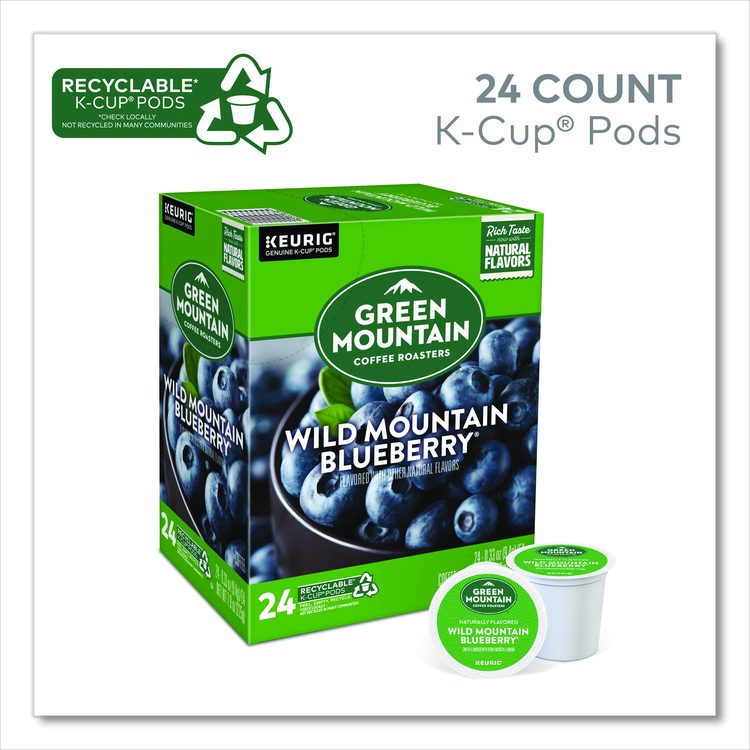 Fair Trade Wild Mountain Blueberry Coffee K-Cups, 96/Carton