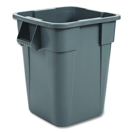 Square Brute Container, 40 gal, Polyethylene, Gray