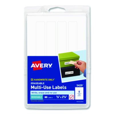AVE5429 LABEL,ID,ERSBLE,80/PK,WHT
