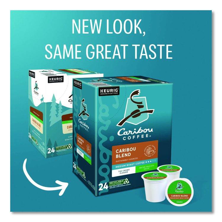 Caribou Blend Decaf Coffee K-Cups, 96/Carton