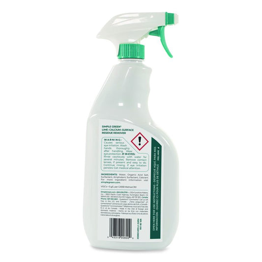Lime Calcium Surface Residue Remover, 32 oz Spray Bottle, 12/Carton