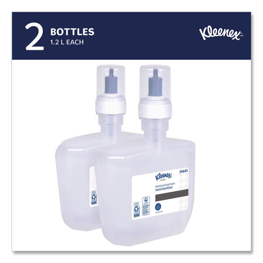 Ultra Moisturizing Foam Hand Sanitizer, 1,200 mL Cassette, Unscented, 2/Carton