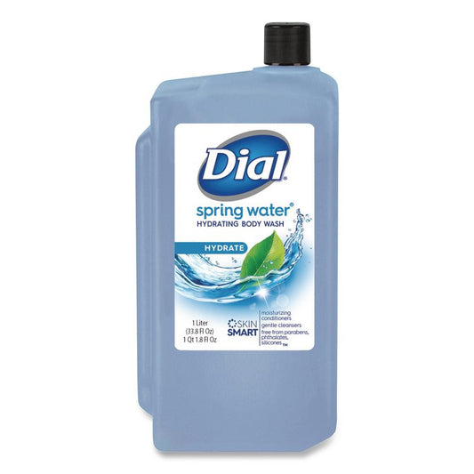 Body Wash Refill for 1 L Liquid Dispenser, Spring Water Scent, 1 L, 8/Carton
