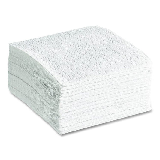 100% Recycled Napkins, 1-Ply, 11.5 x 12.5, White, 250/Pack, 12 Packs/Carton