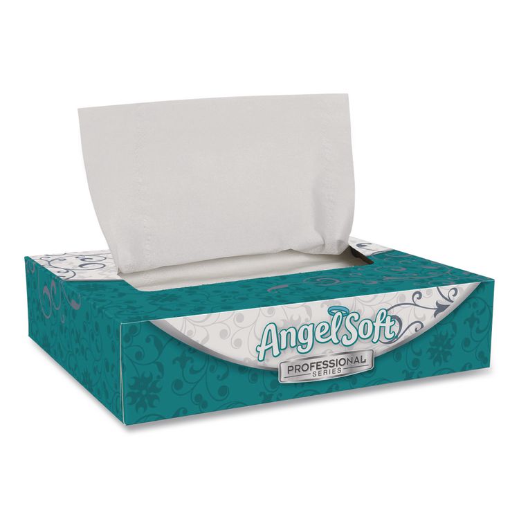 Angel Soft ps Facial Tissue, 2-Ply, White, 50 Sheets/Box, 60 Boxes/Carton
