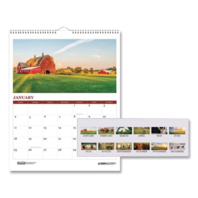 HOD316 CALENDAR,FARM LIFE,WH