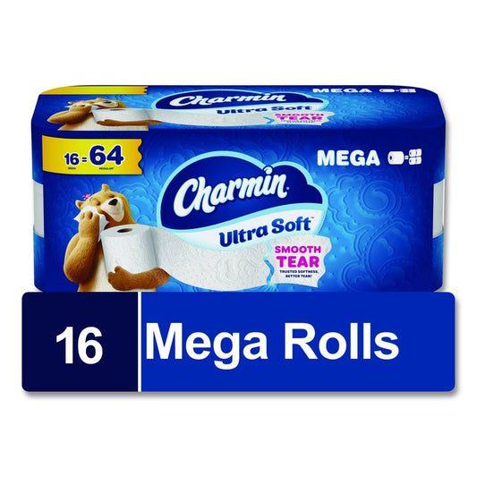 Ultra Soft Bathroom Tissue, Septic Safe, 2-Ply, White, 208 Sheets/Roll, 16 Rolls/Carton