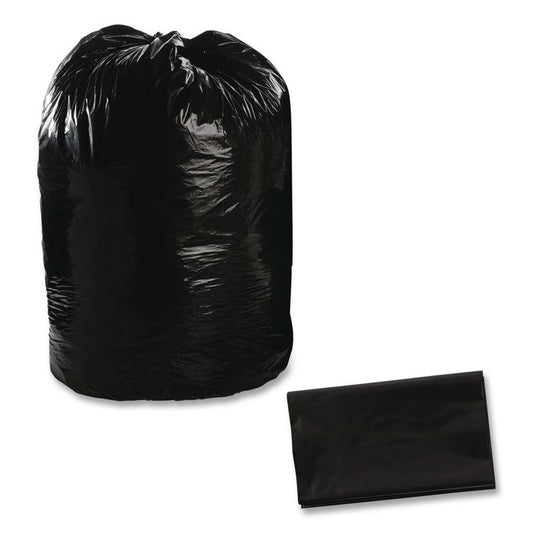 Total Recycled Content Plastic Trash Bags, 60 gal, 1.5 mil, 38" x 60", Black/Brown, 100/Carton