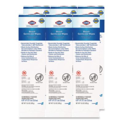 CLO31424 WIPES,BLCH,GERMICIDL,6/CT