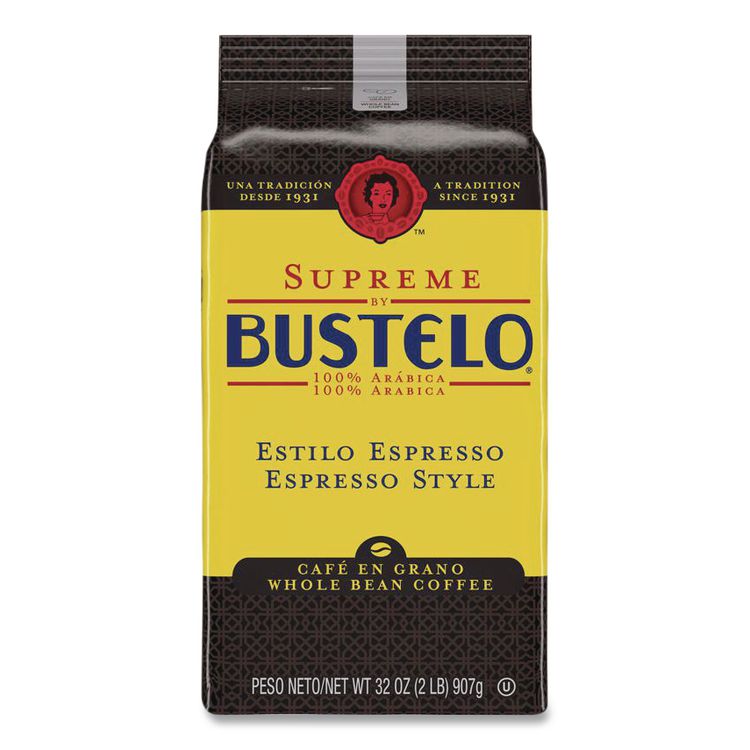 Cafe Bustelo Whole Bean Coffee, Espresso, 32 oz Bag (Each)