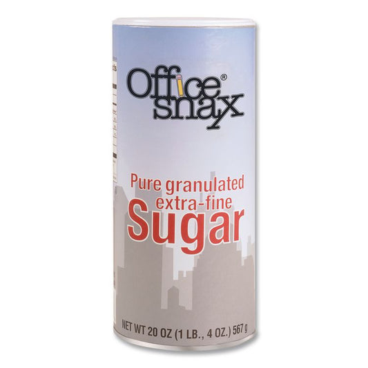 Sugar Canister, 20 oz Reclosable Canister, 24/Carton