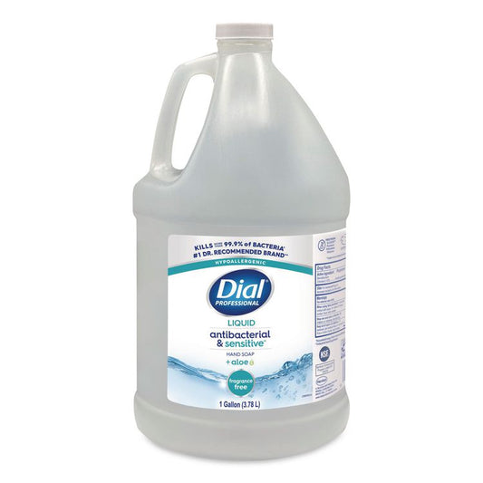 Antibacterial and Sensitive Liquid Hand Soap, Fragrance Free, 1 gal (Each)
