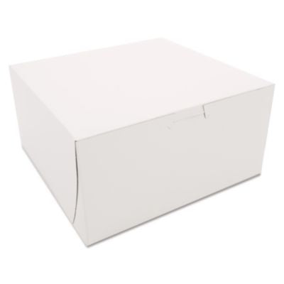 SCH0941 BOX,BAKERY,8X8X4,LOCK,WH