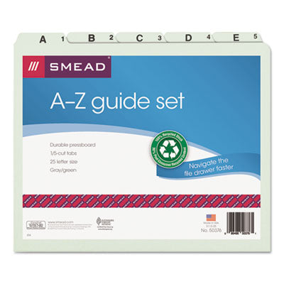 SMD50376 GUIDE,PLAIN TAB,A-Z,LTR25