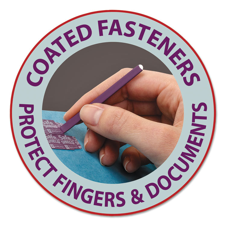 End Tab Pressboard Classification Folders, Expands 2", 2 Dividers, 6 SafeSHIELD Fasteners, Legal Size, Dark Blue, 10/Box