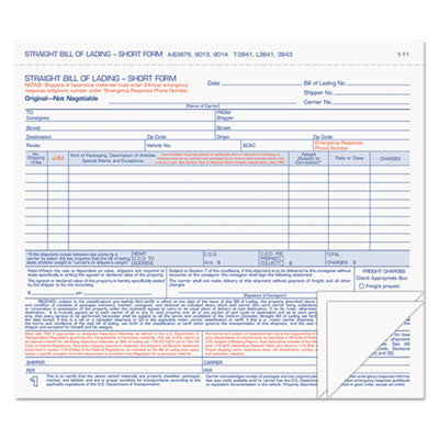 TOP3841 FORM,BILL/LADING,SHRT,TRI