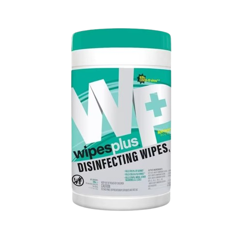 WipesPlus Disinfecting Surface Wipes, 6 Canisters / Case, 156 Cases