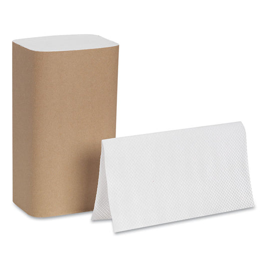 Pacific Blue Basic S-Fold Paper Towels, 1-Ply, 10.25 x 9.25, White, 250/Pack, 16 Packs/Carton