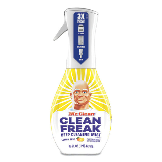 Clean Freak Deep Cleaning Mist Multi-Surface Spray, Lemon Scent, 16 oz Spray Bottle, 6/Carton