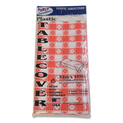 TBL549RDG COVER,54"X108",RED,PLASTC