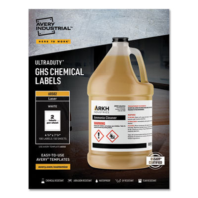 AVE60502 LABEL,GHS CHEMICAL,100,WH