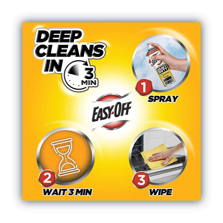 Heavy Duty Oven Cleaner, Fresh Scent, Foam, 14.5 oz Aerosol Spray, 6/Carton