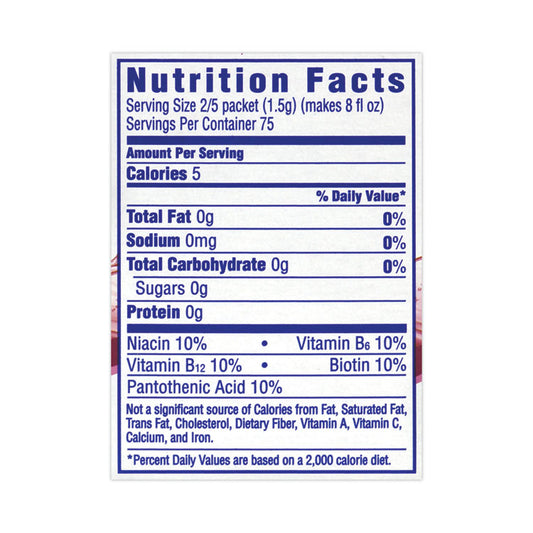 On-The-Go Sugar-Free Drink Mix, Wild Strawberry Energy, 0.13 oz Single-Serving, Yields 20 oz/Single-Serving, 30/PK, 2 PK/CT