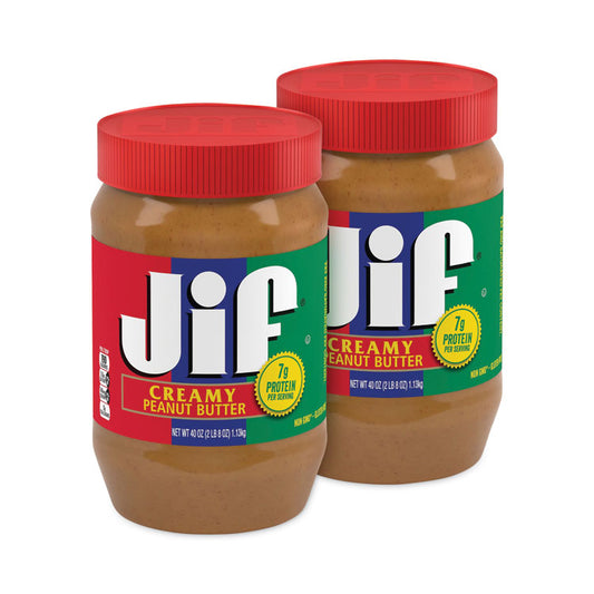 Creamy Peanut Butter, 40 oz Jar, 2/Pack