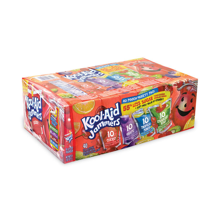 Jammers Juice Pouch Variety Pack, 6 oz Pouch, 40/Carton